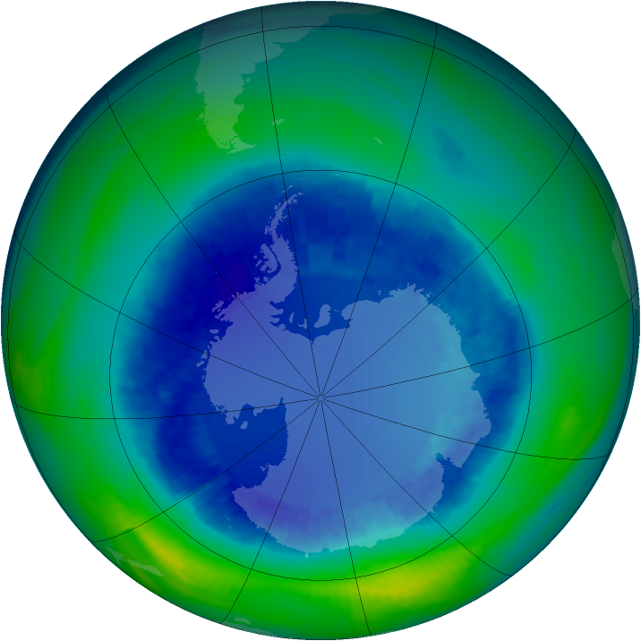 Ozone Map 1992-08-26